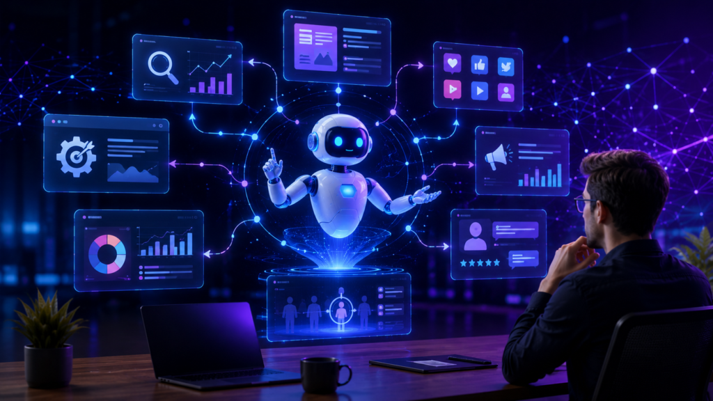 Agentic AI in digital marketing automating SEO, advertising, content and customer engagement