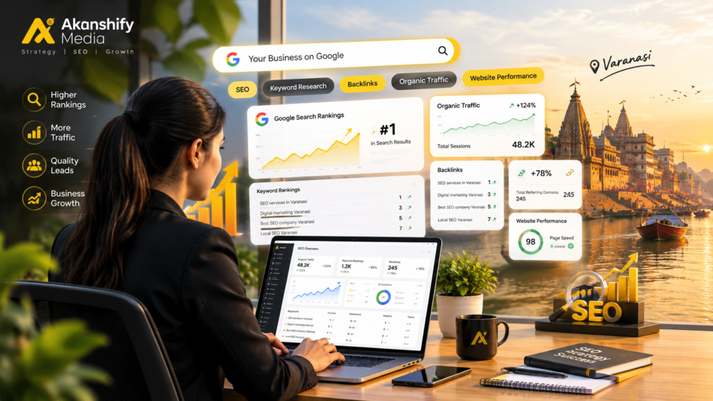 SEO Services Company in Varanasi – Akanshify Media SEO Analytics